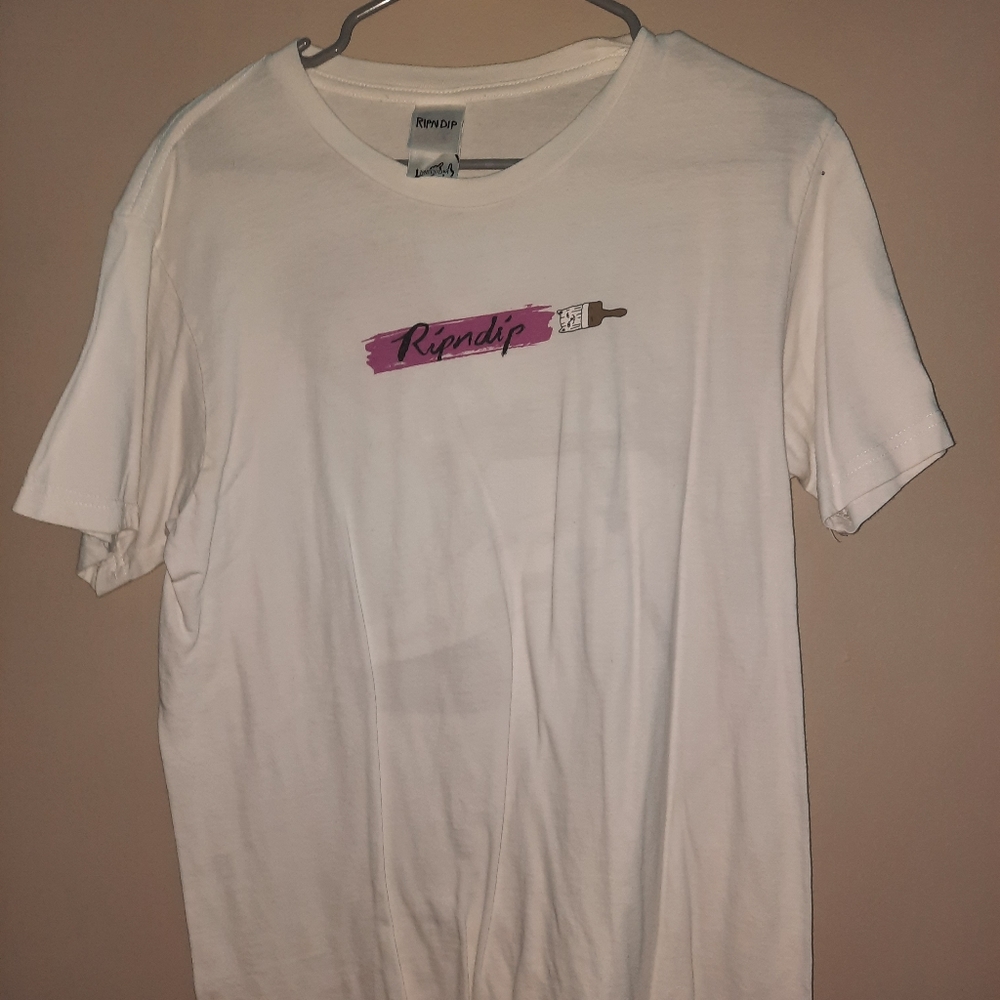 Ripndip white bob ross painting tee